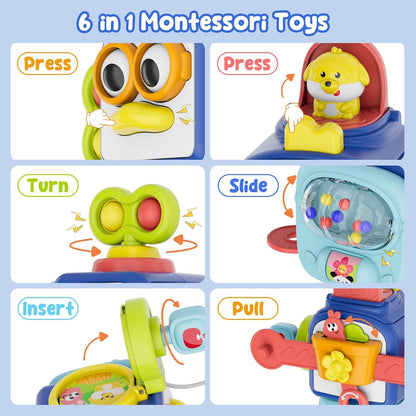 OSIMILY Montessori Toys for 1 Year Old, Busy Cube for 1 Year Old Boy Gifts,Sensory Toys for Toddlers 1-3,Fine Motor Skills Educational Toys,Birthday Gift for Baby Aged 6, 9, 10, 12, 18 Months