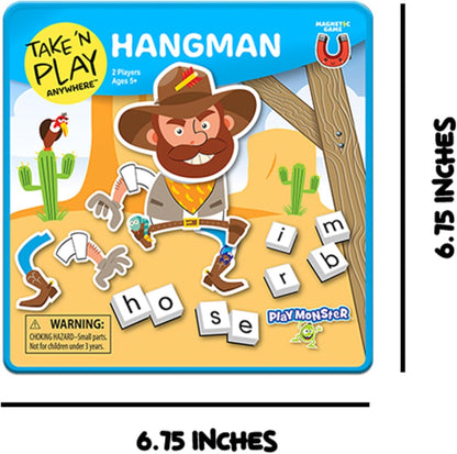 PlayMonster Take N Play Anywhere — Hangman — Easy to Use, Hard to Lose — Fun on the Go Travel Game — For Ages 5+