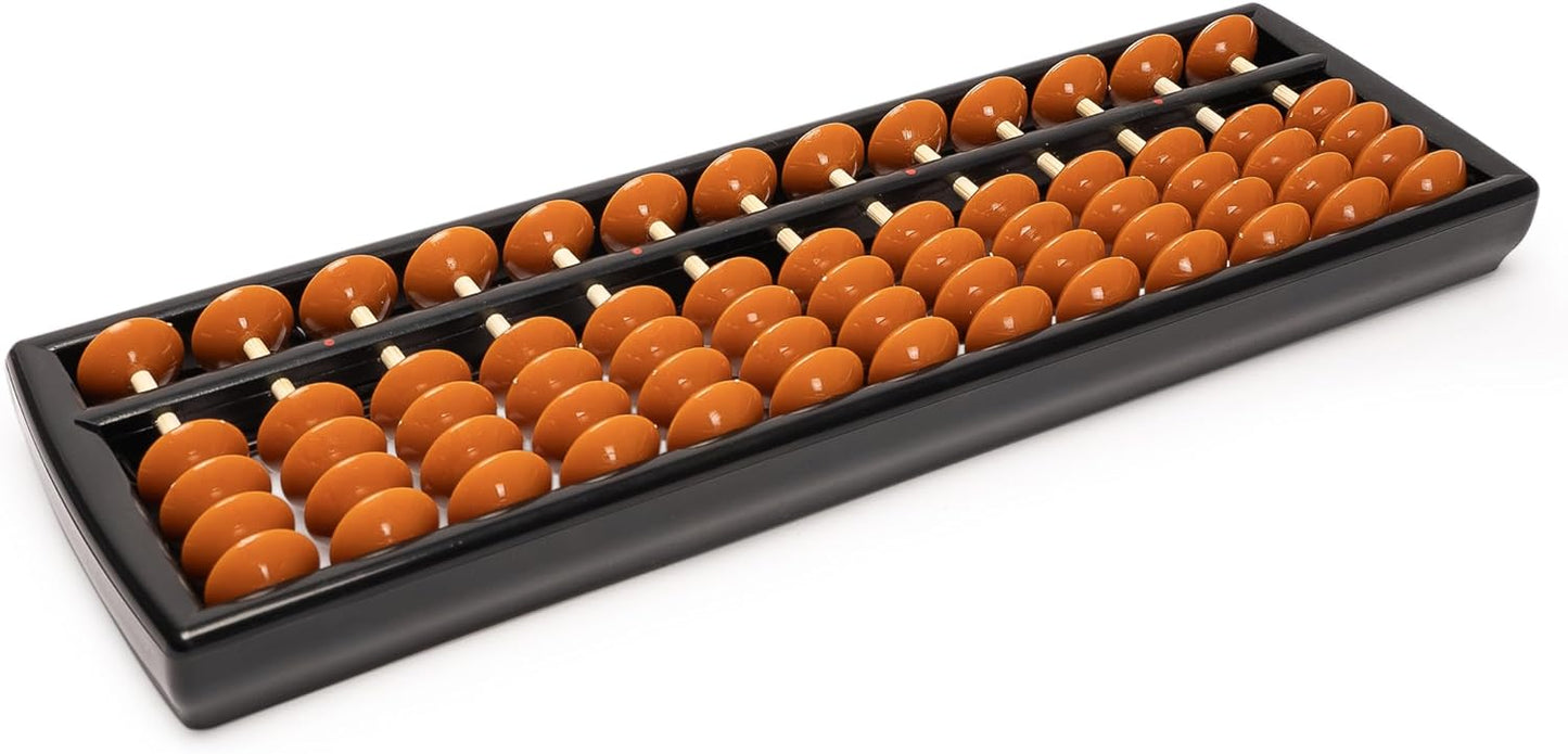Yellow Mountain Imports Digit Standard Abacus 10.5 Inches - Professional 17 Column Soroban Calculator (Functional and Educational Learning Tool)