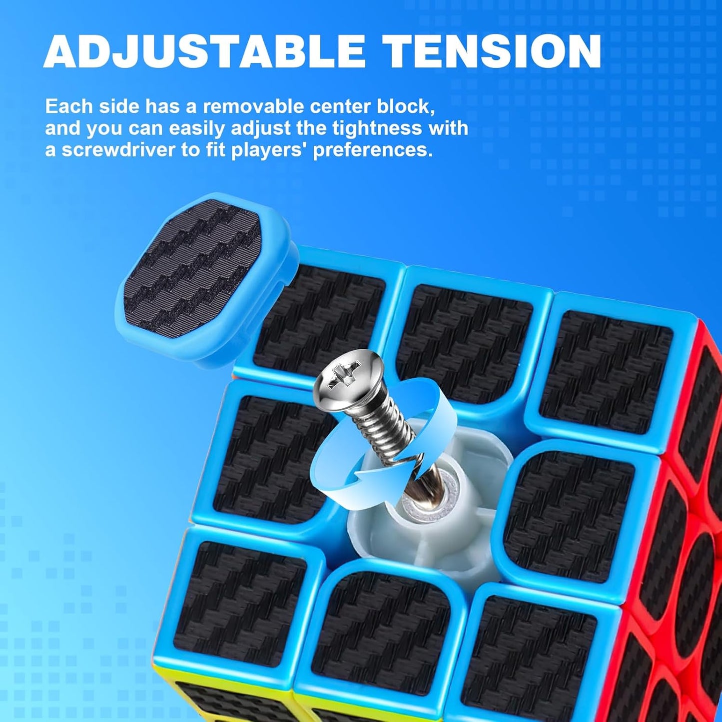 AuntyFey Speed Cube Set 5 Pack Bundle of 2x2, 3x3, 4x4, 5x5, Pyraminx Magic Speed Cube, Puzzle Cube for Kids & Beginner & Adults