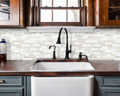 Thick Green Peel and Stick Tile Backsplash 12"x12" Self Adhesive Wall Marble Tiles for Kitchen (10-Sheet)