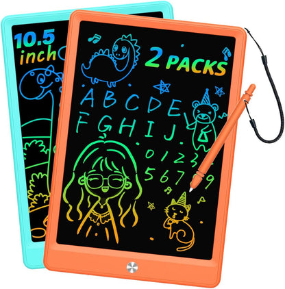 BUKEBU LCD Writing Tablet Doodle Board,10.5 inch Colorful Drawing Pad,Electronic Drawing Tablet, Drawing Pads,Travel Gifts for Kids Ages 3 4 5 6 7 8 Year Old Girls Boys (Blue)