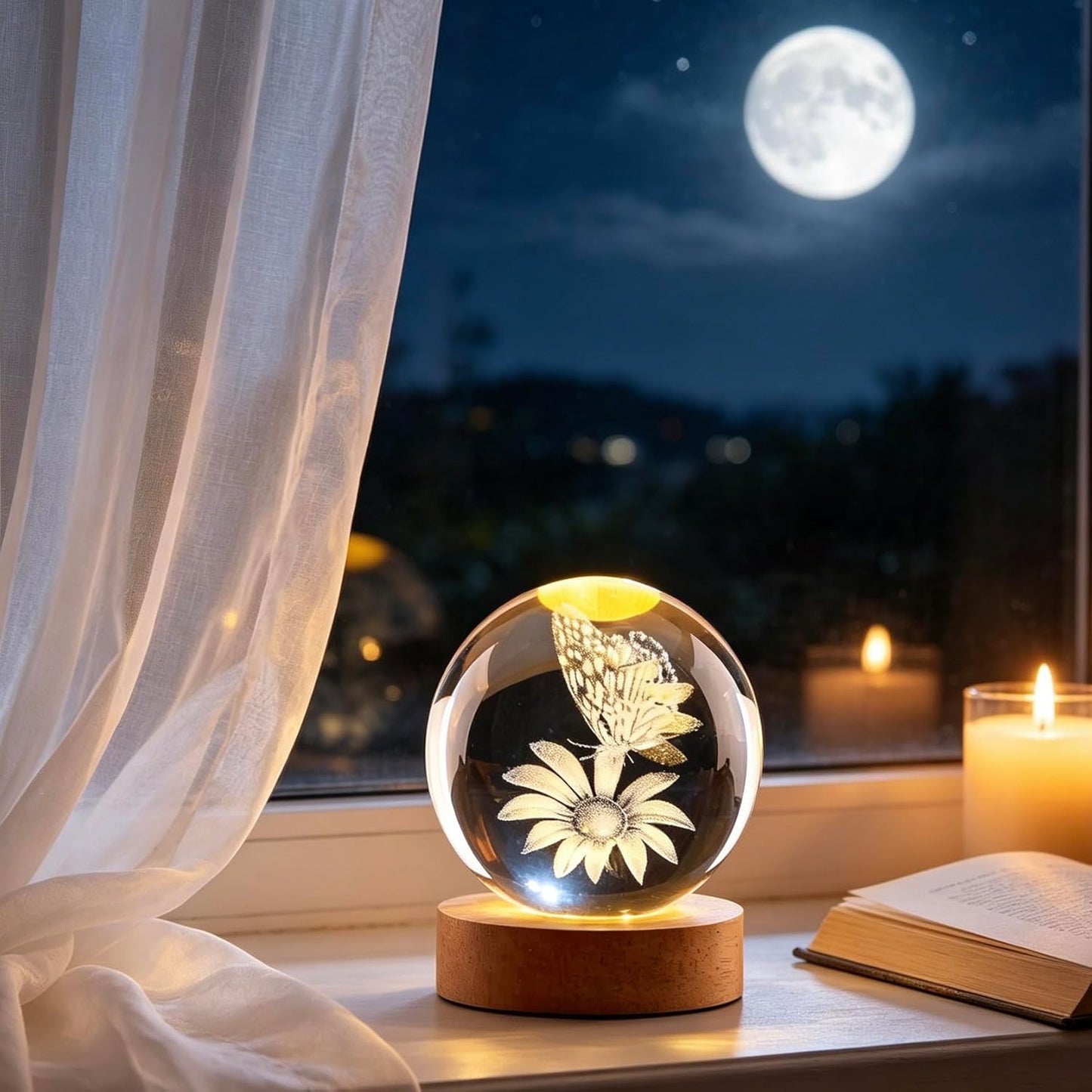 3D Solar System Crystal Ball, 2.4in Universe Gifts Decorative Quartz Glass Ball, Space Laser Engraved Model Astronomy Decor, Physics Display Sculpture Home Decor Crafts for Friends Mom Women Boys