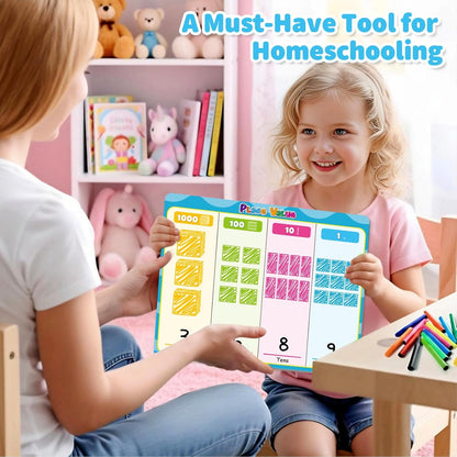 Magnetic Place Value Manipulatives Math Games for Kids Regrouping Base Ten Blocks, Addition and Subtraction Games Classroom Must Haves 1st 2nd 3rd Grade Homeschool Supplies Small Group