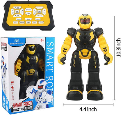 Remote Control Robot For Kids, Intelligent Programmable Robot With Infrared Controller Toys, Dancing, Singing, Moonwalking and LED Eyes, Gesture Sensing Robot Kit For Childrens Entertainment (Blue)