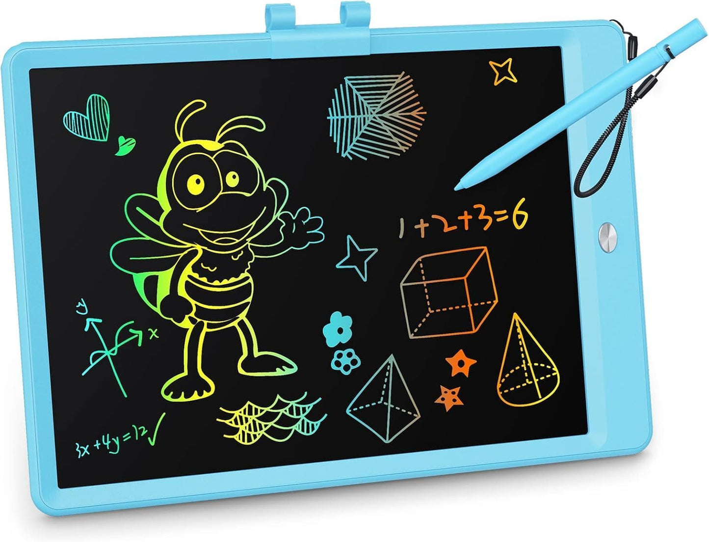 KOKODI LCD Writing Tablet, 12 Inch Colorful Toddler Doodle Board Drawing Tablet, Erasable Reusable Electronic Drawing Pads, Educational and Learning Toy for 3-6 Years Old Boy and Girls(Blue)