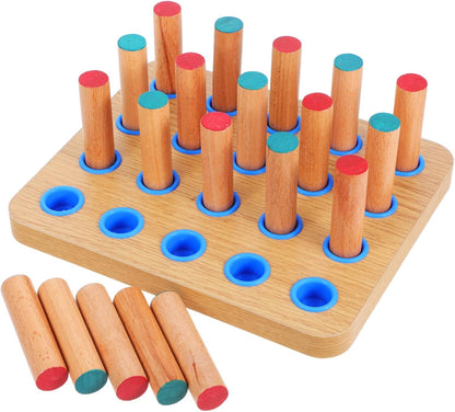 Finger Rehabilitation Training Board Set Pegs Wooden Hand Therapy Pegboard for Enhancing Fine Motor Skills Dexterity and Coordination for Home Exercise and Therapy