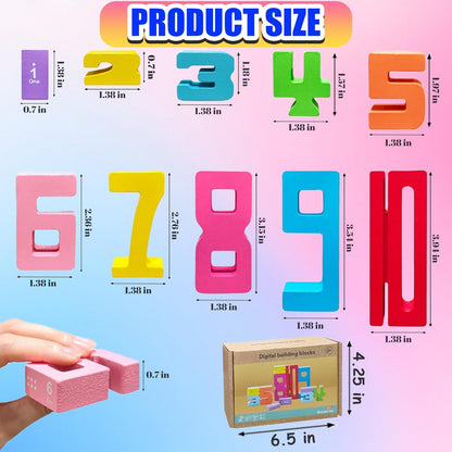 Xgmadiles Montessori Math Blocks for Kids Ages 3-8 | 20PCS Wooden STEM Learning Toys with Balance Game | Self-Checking Number Puzzles & Counting Cubes | Toddler Educational Building Set