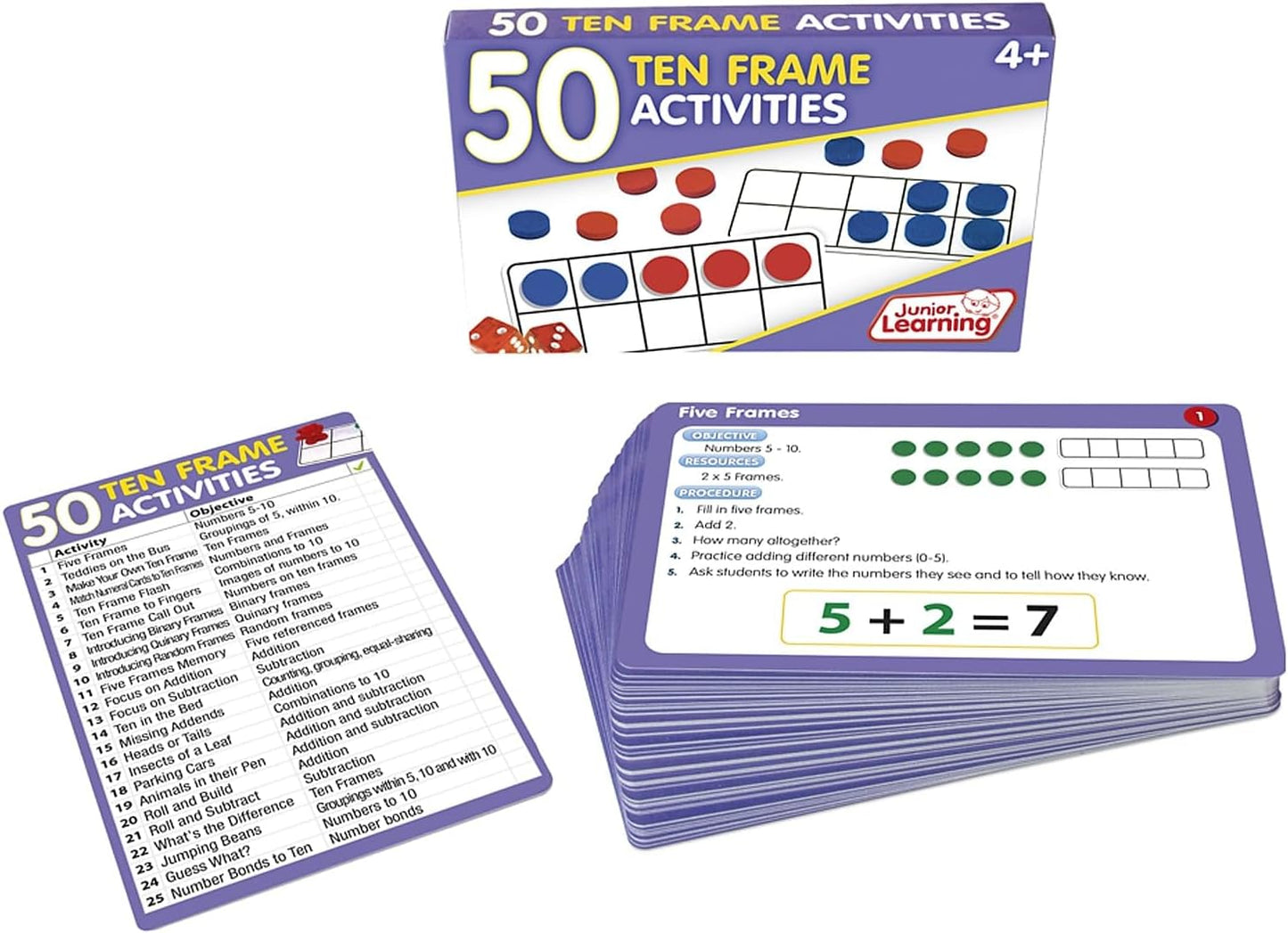 Junior Learning JL321 50 Ten Frame Activities
