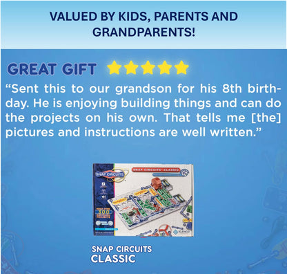 Snap Circuits Classic SC-300 Electronics Exploration Kit | Over 300 Projects | Full Color Manual Parts | STEM Educational Toy for Kids 8+ 2.3 x 13.6 x 19.3 inches