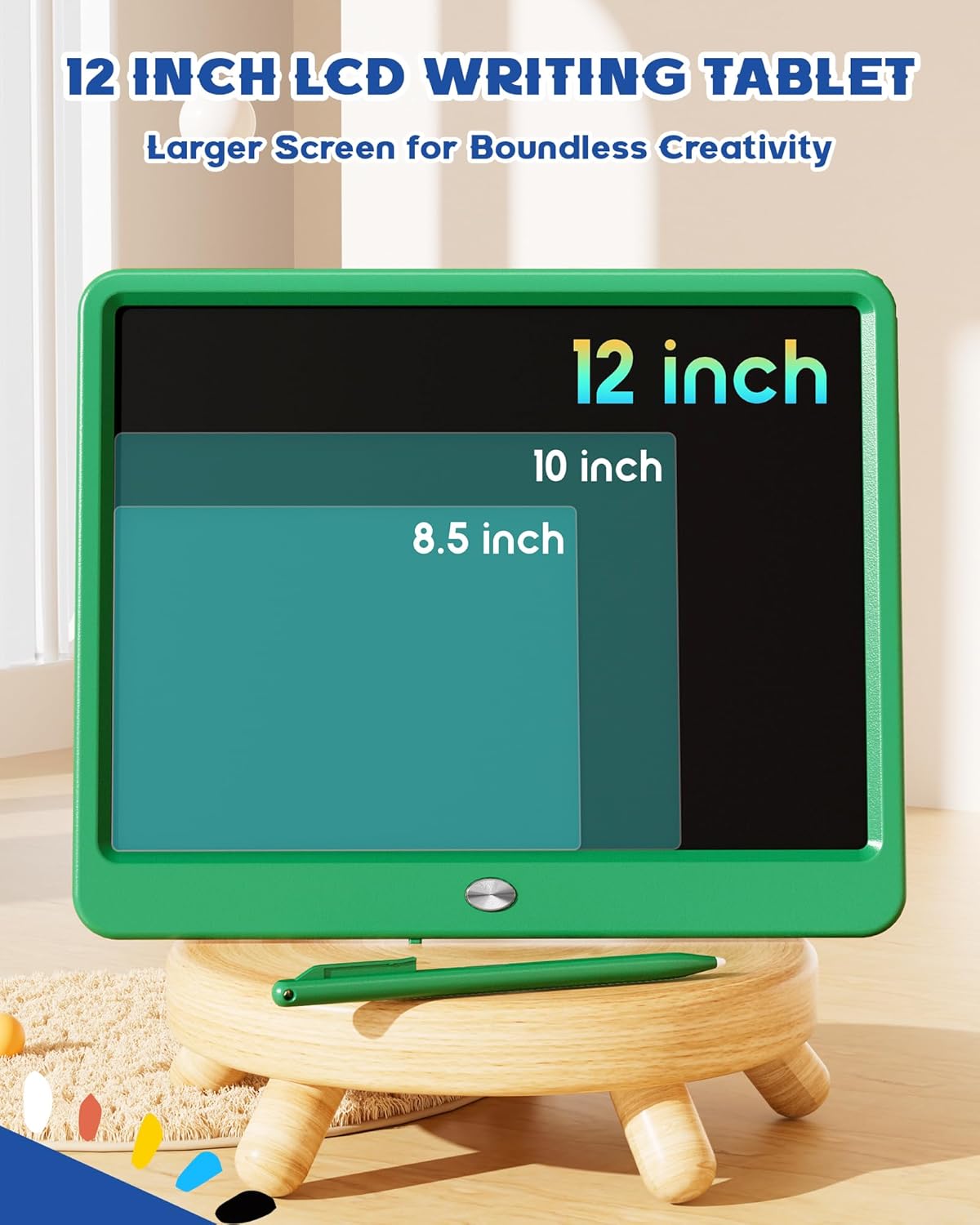 Bravokids Toys for 3-6 Years Old Girls Boys, LCD Writing Tablet 10 Inch Doodle Board, Electronic Drawing Pads, Educational Birthday Gift for 3 4 5 6 7 8 Years Old Kids Toddler (Blue)
