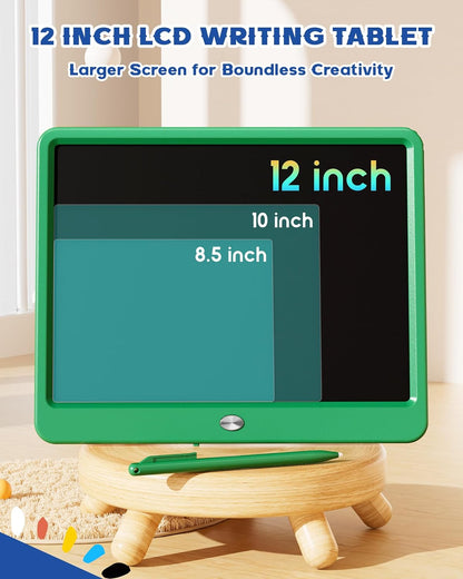 Bravokids Toys for 3-6 Years Old Girls Boys, LCD Writing Tablet 10 Inch Doodle Board, Electronic Drawing Pads, Educational Birthday Gift for 3 4 5 6 7 8 Years Old Kids Toddler (Blue)