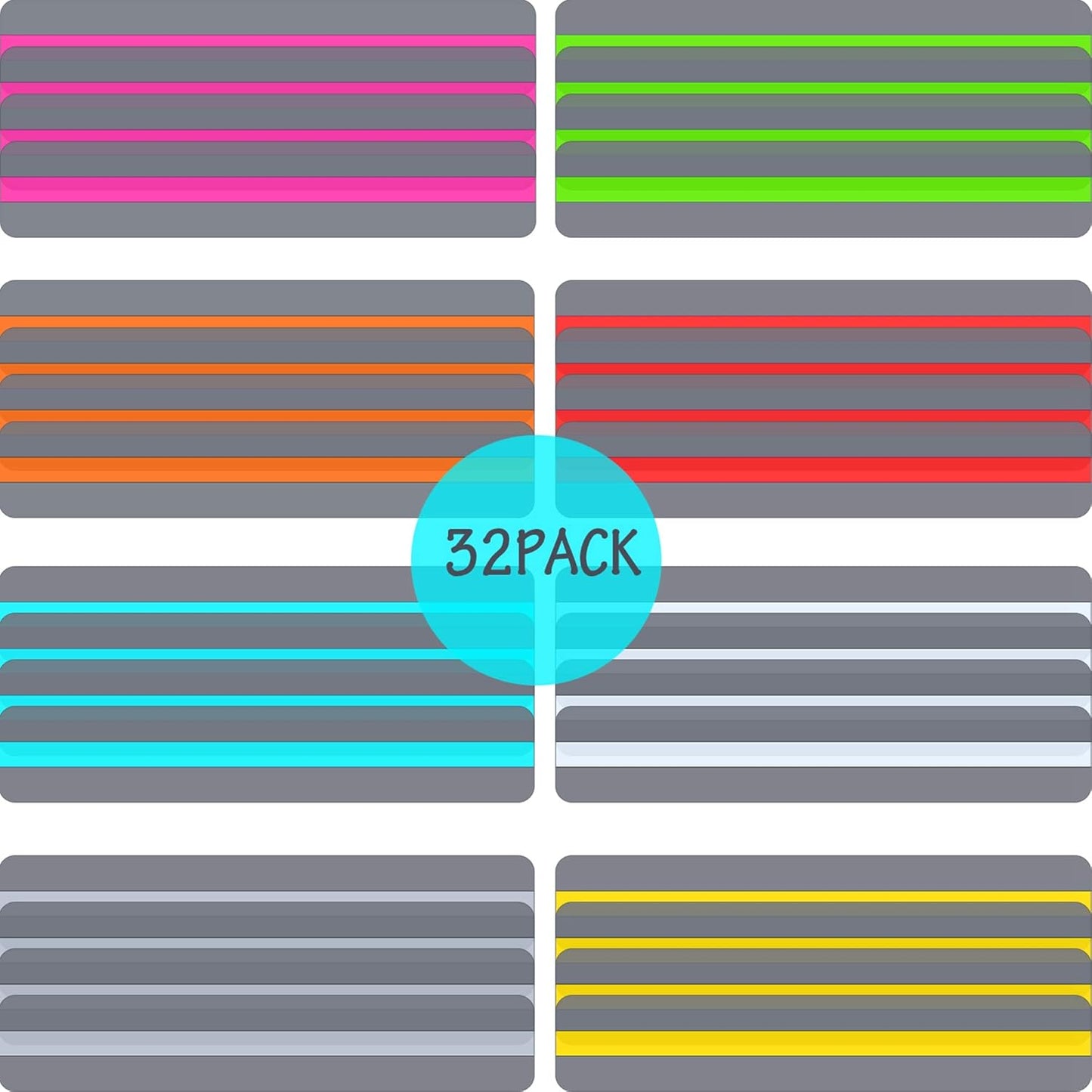 Guided Reading Strips Highlight Strips Colored Overlay Highlight Bookmarks Help with Dyslexia for Crystal Children and Teacher Supply Assistant (6 Pieces)
