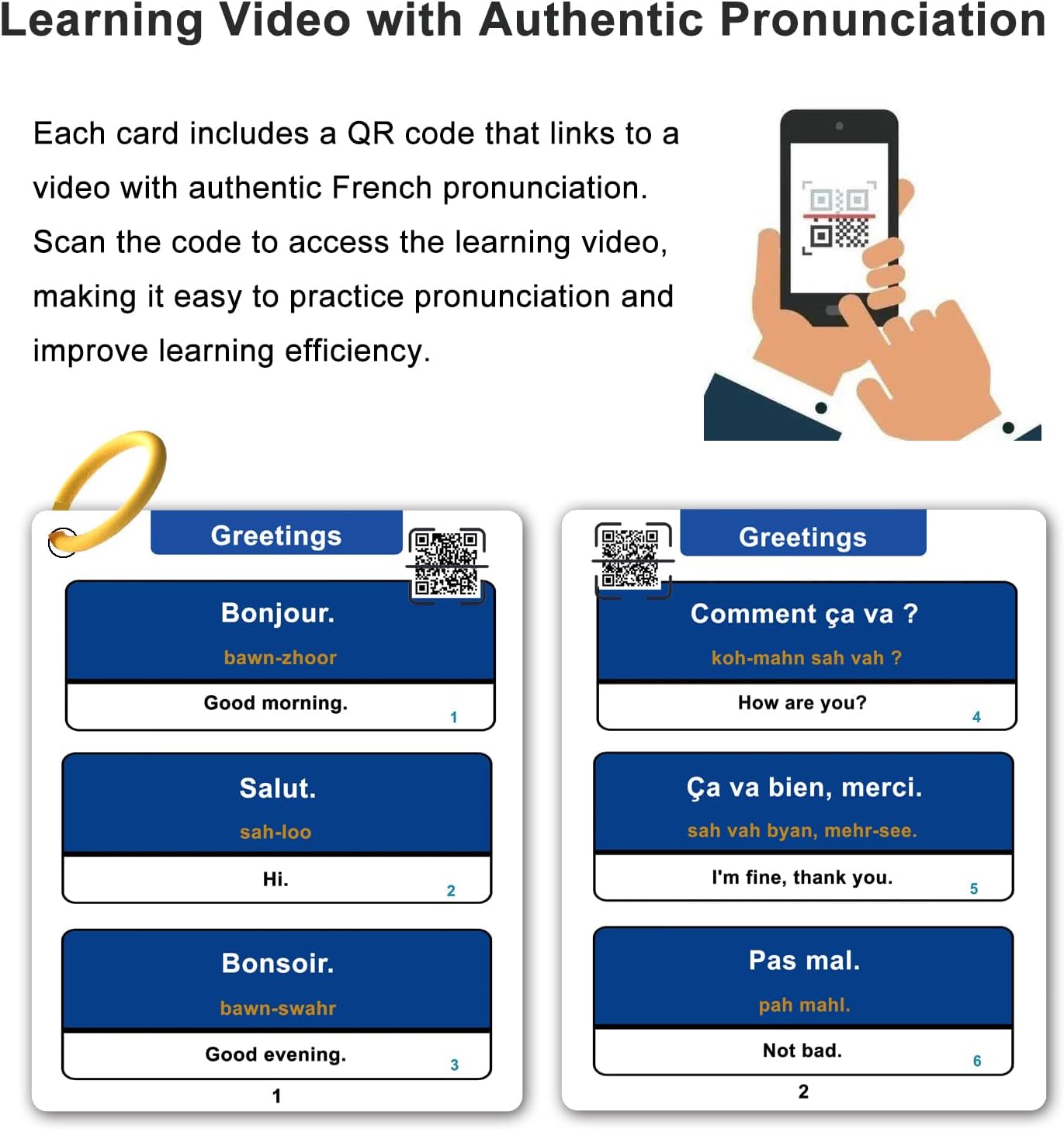 501 Common French Phrases Flash Cards