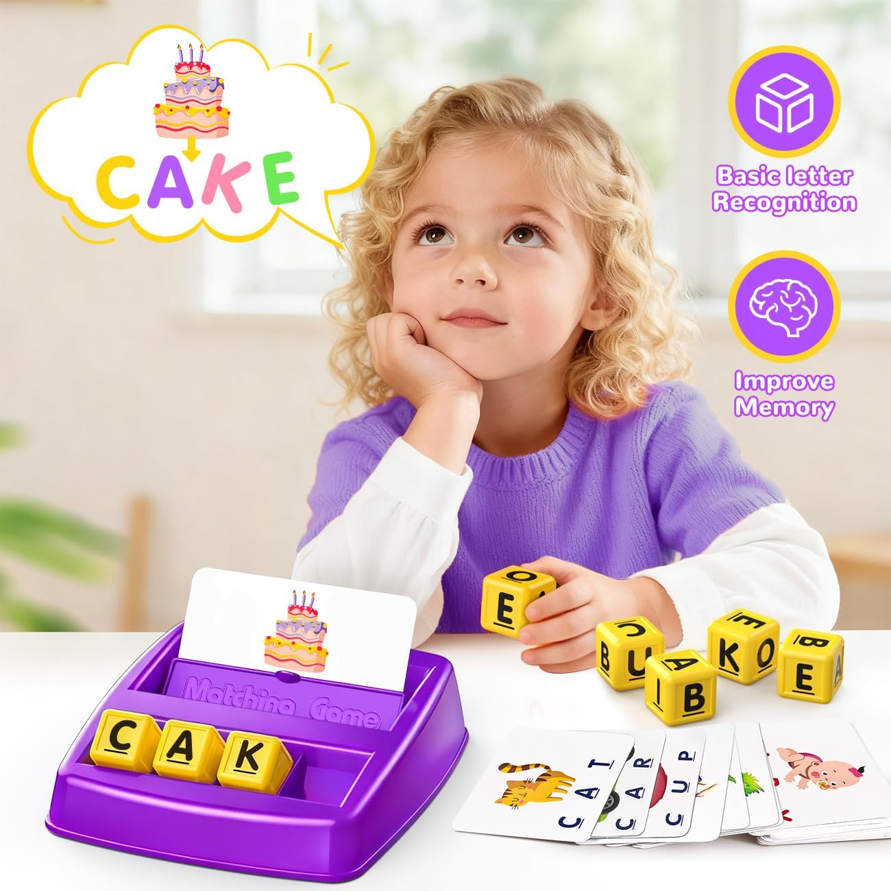 NARRIO Educational Toys for 3 4 5 Year Old Boys Gift, Matching Letter Game Preschool ABC Learning Toys for Kids Ages 4-8 Years, Christmas Birthday Gifts for 3-6 Year Old Boys Toddler Toys Age 2-4