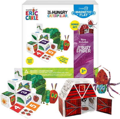 CreateOn Eric Carle Polar Bear with Head to Toe Bonus Set Magnetic Tiles, Building Set for Kids, Magnetic Building Toys for Kids, STEM Toys for Boys and Girls Ages 3+, 24 Piece