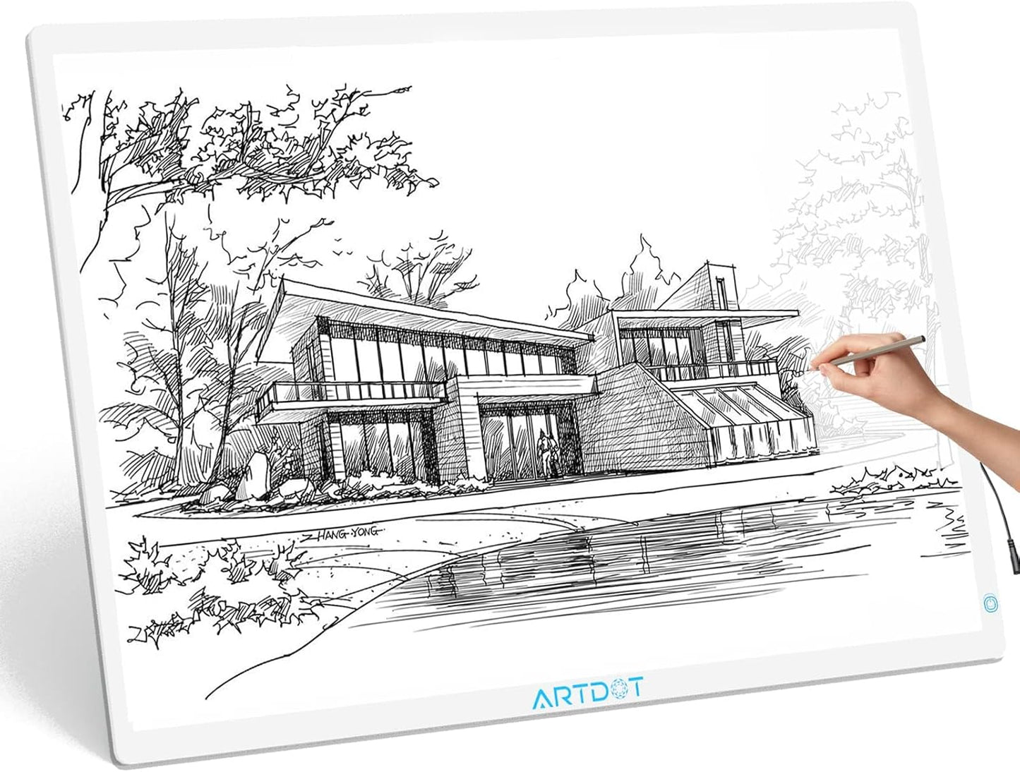 ARTDOT A4 LED Light Pad for Diamond Painting Kits for Adults, USB Powered Adjustable Brightness Diamond Art Light Board with Accessories