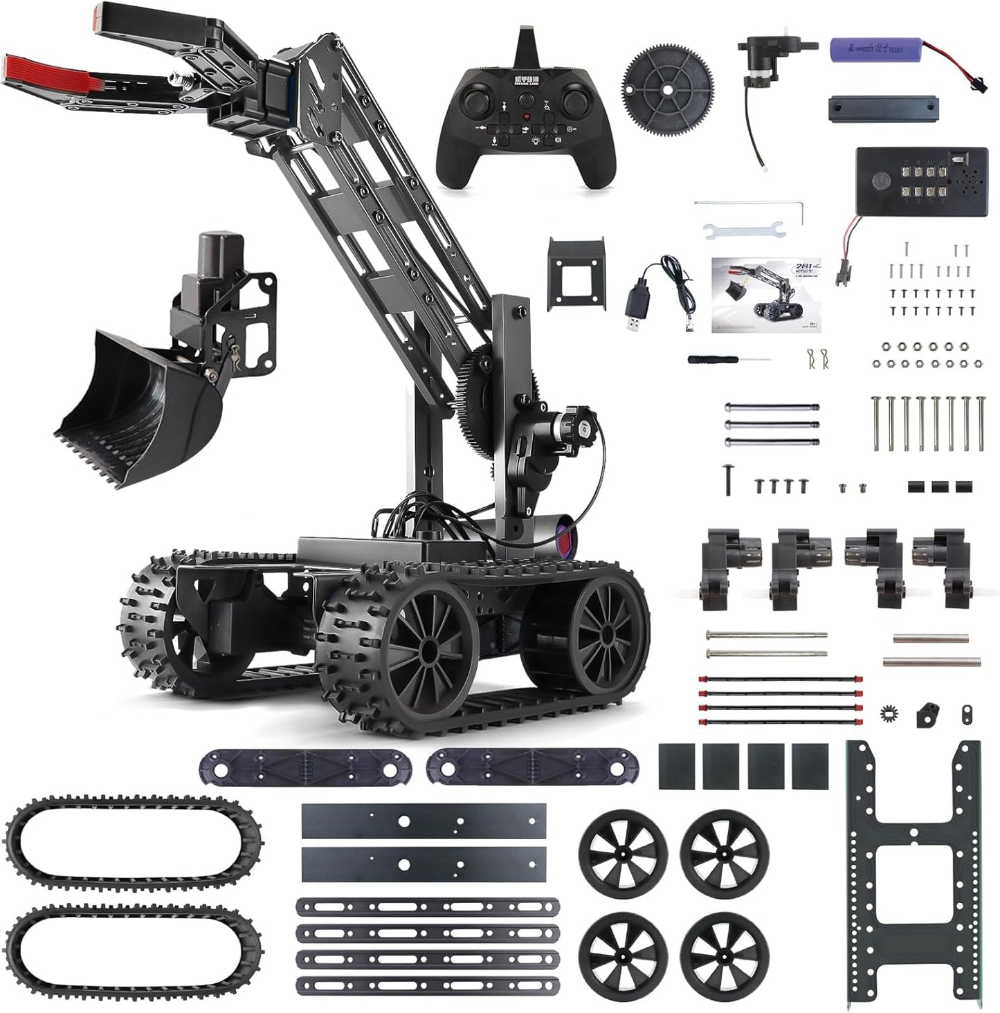 Robotic Arm Kit, Robot Kit for Kids Age 8+,STEM Building Toys 4-DOF Electronic Programming DIY Robots for Boys and Girls, Educational Science Projects,Cool Xmas Birthday Gifts for Kids.