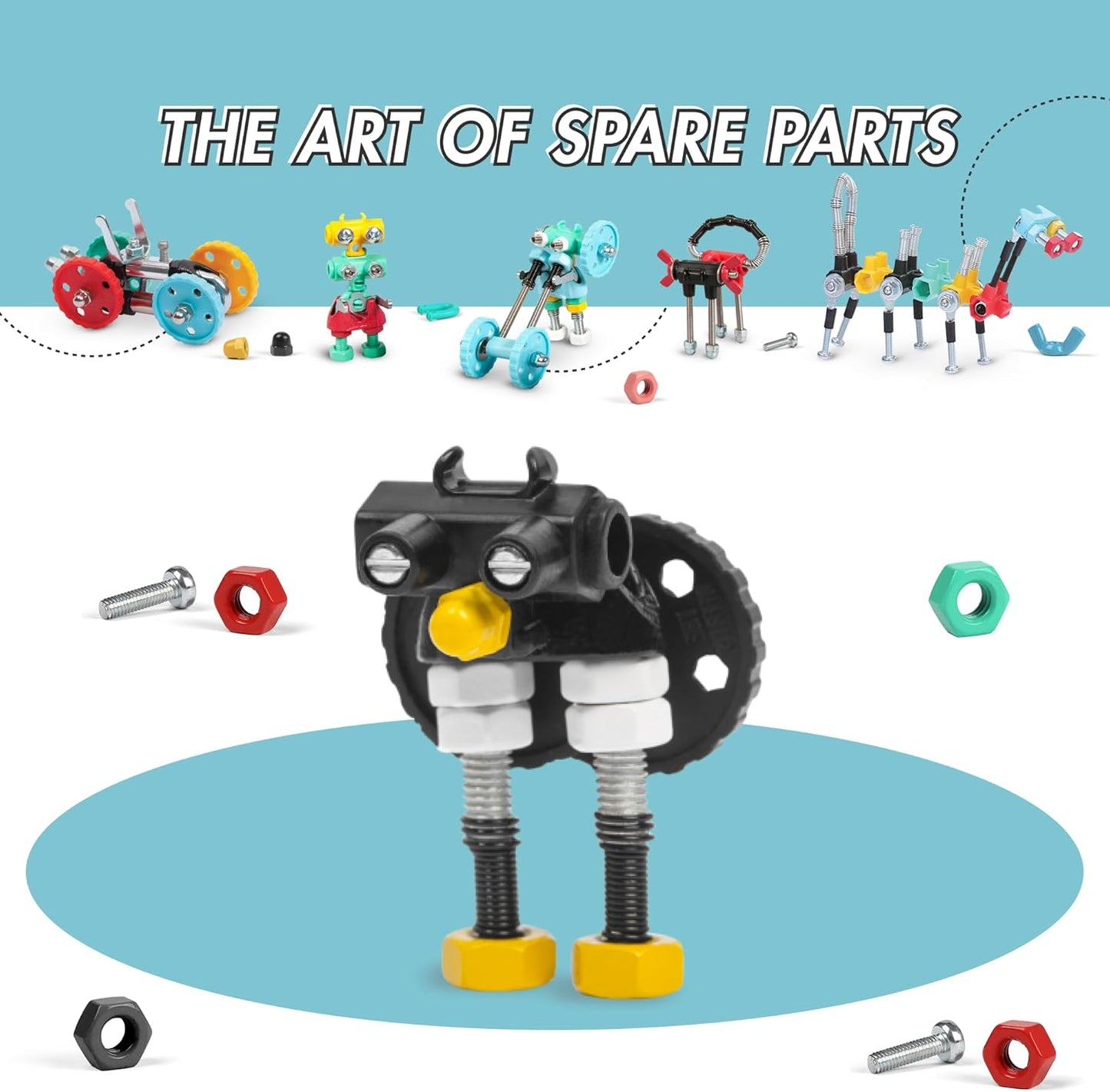 The OFFBITS Offbits Animal Kit - Pingubit, Penguin Model Size Kit with Super Tool + Online Community Unlocking Code, Black, Yellow, Grey, Small (Black Penguin)