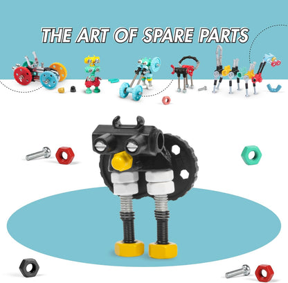 The OFFBITS Offbits Animal Kit - Pingubit, Penguin Model Size Kit with Super Tool + Online Community Unlocking Code, Black, Yellow, Grey, Small (Black Penguin)