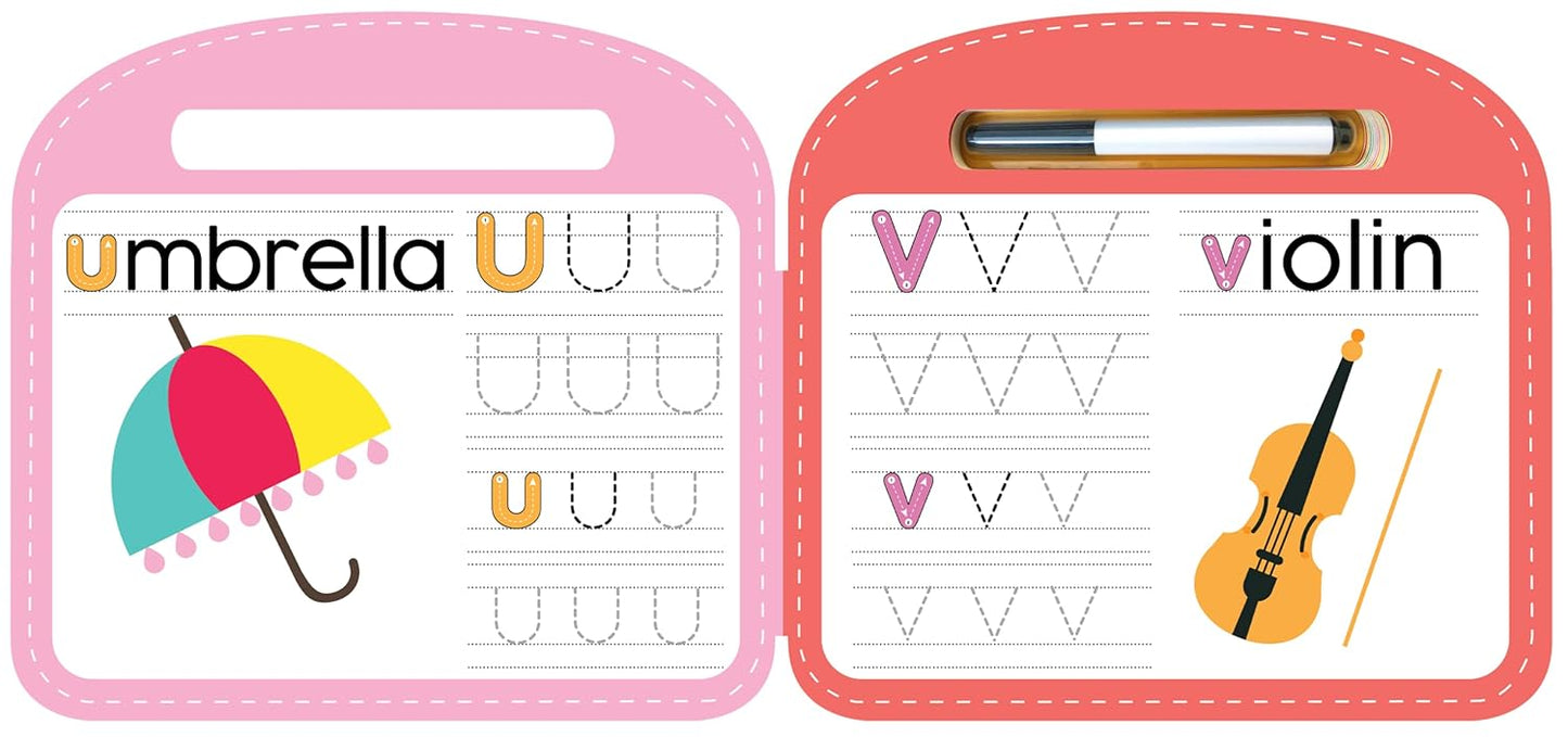 Write & Wipe ABC - Children's Illustrated Novelty Learning Board Book - Wipe Clean - Educational - Alphabet (Wipe Clean First Skills Learning Series: Includes Dry-Erase Marker)
