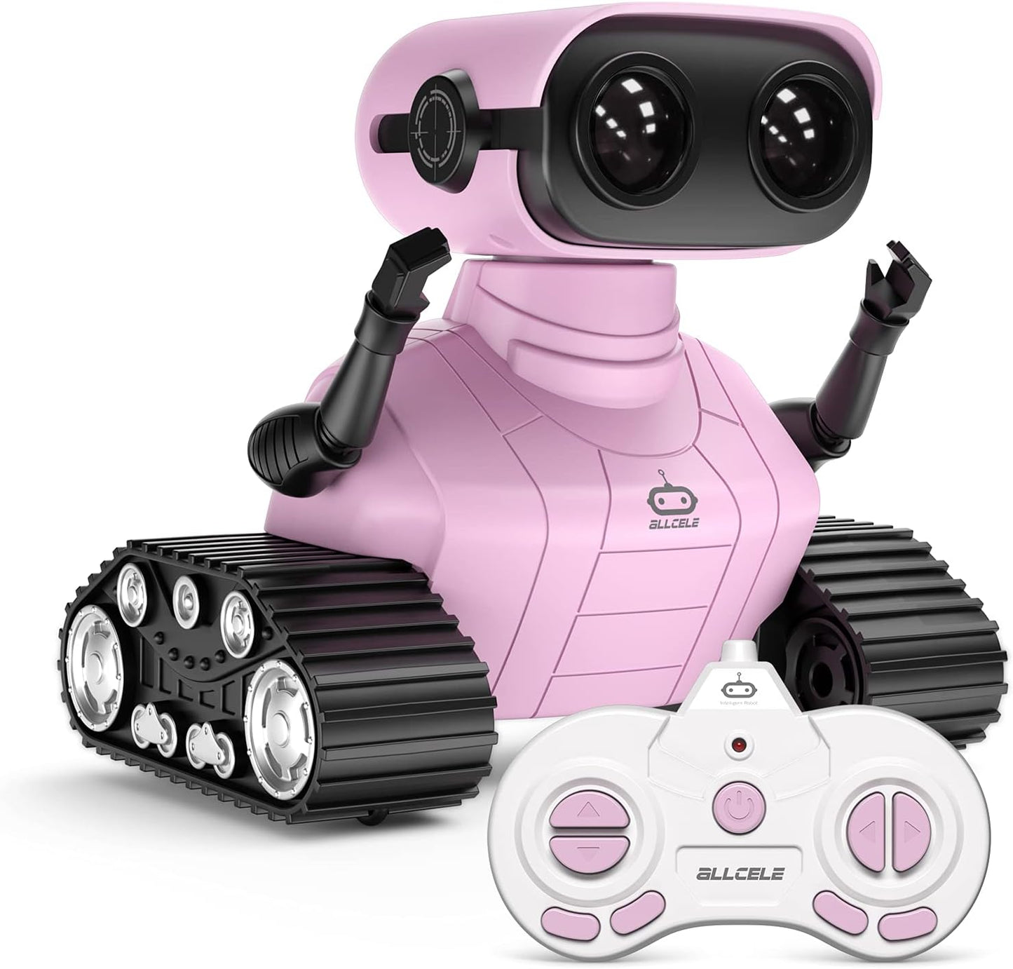 ALLCELE LED RC Robot Toys for Girls with Programming, Music, Demo and LED Function, Remote Control Robot Toy, Gift for Girls 3-8 Years Old Blue Pink