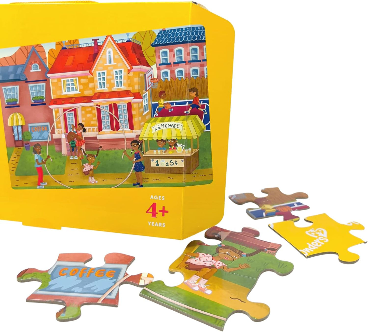 Upbounders® 48 Piece Jumbo Floor Puzzle for Kids | Barbershop Beginner Puzzle | Pretend Play & Learning Toy for Boys Girls Ages 4 5 6 | Black Brown Boy at The Barber (Multicultural)