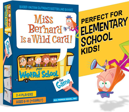 THE OFFICIAL MY WEIRD SCHOOL GAME - MISS BERNARD IS A WILD CARD, Fun Educational Game for Elementary School Kids, 2-4 Players, Ages 6-10 and Family