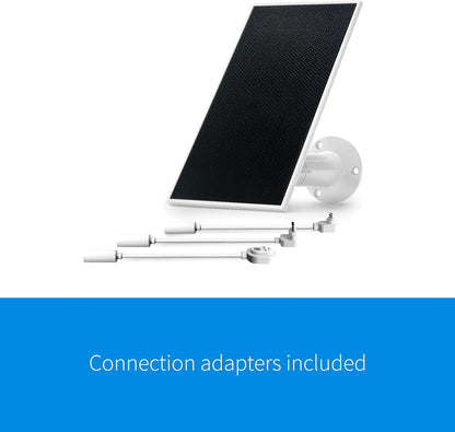 Arlo Solar Panel Charger (White), Arlo Certified Accessory, Weather Resistant, Easy Install (2025 Released), Works with: Essential Series, Go 2, Pro 3/4/5S/6/6 XL, Ultra Series, Wireless Floodlights