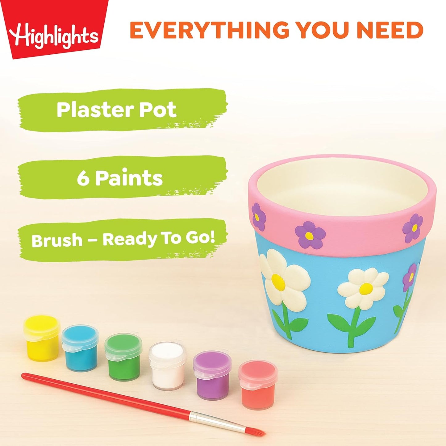 Highlights Paint Your Own Plaster Figurine & Activity Kits – DIY Art Sets with Figurines, Paints, Brush & Bonus Activities – Multiple Themes – Ages 6+
