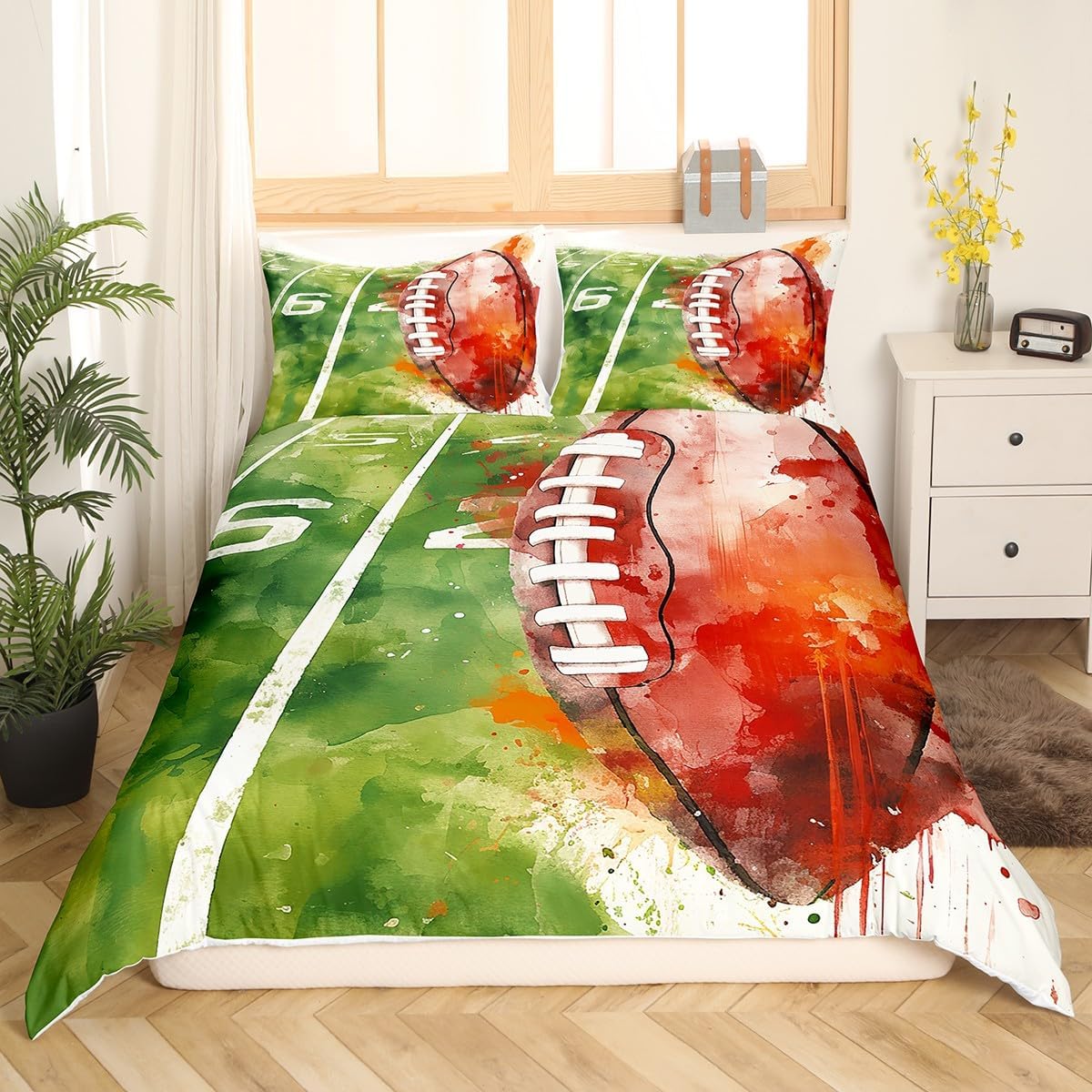 Drum Kit Duvet Cover,Kids Musical Instruments Bedding Set,Rock Music Comforter Cover for Boys Girls Room Decor,Neon Lighting Lightweight Bedspread Cover Twin Size with 1 Pillow Case(No Comforter)