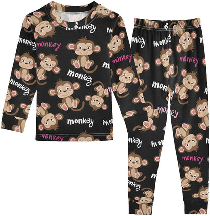 ALAZA Shark Starfish Palm Tree 2 Piece Pajama Set Long Sleeve Top and Pants Sleepwear Unisex - Colors A