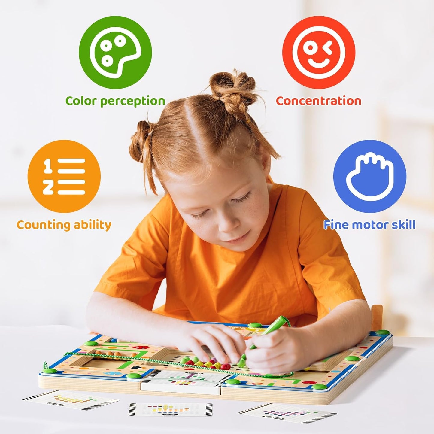 Montessori Magnetic Toy, Busy Board with Magnetic Letters & Numbers, ABC Learning Toys for Kids Ages 3-5, Alphabet Puzzle Preschool Toys, Fine Motor Skills Educational Toys for 3 Year Old Boys Girls