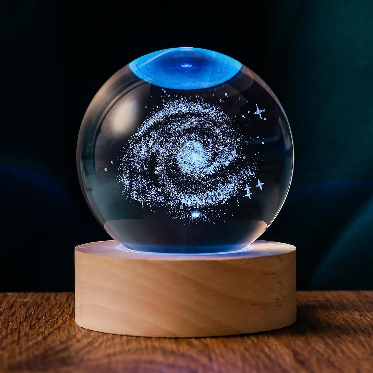 3D Solar System 60mm Crystal Ball Astronomy Universe Gifts 3D Solar System Planets Model Science Space Themed Physics Gifts Night Light lamp for Kids Men Him Science Teacher