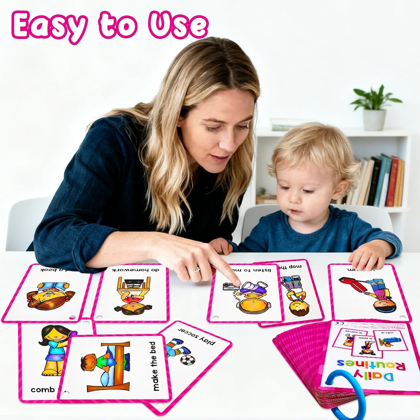 Learning Flashcards Number, 28 Different Number Educational Cards, Social Learning Card for Kids