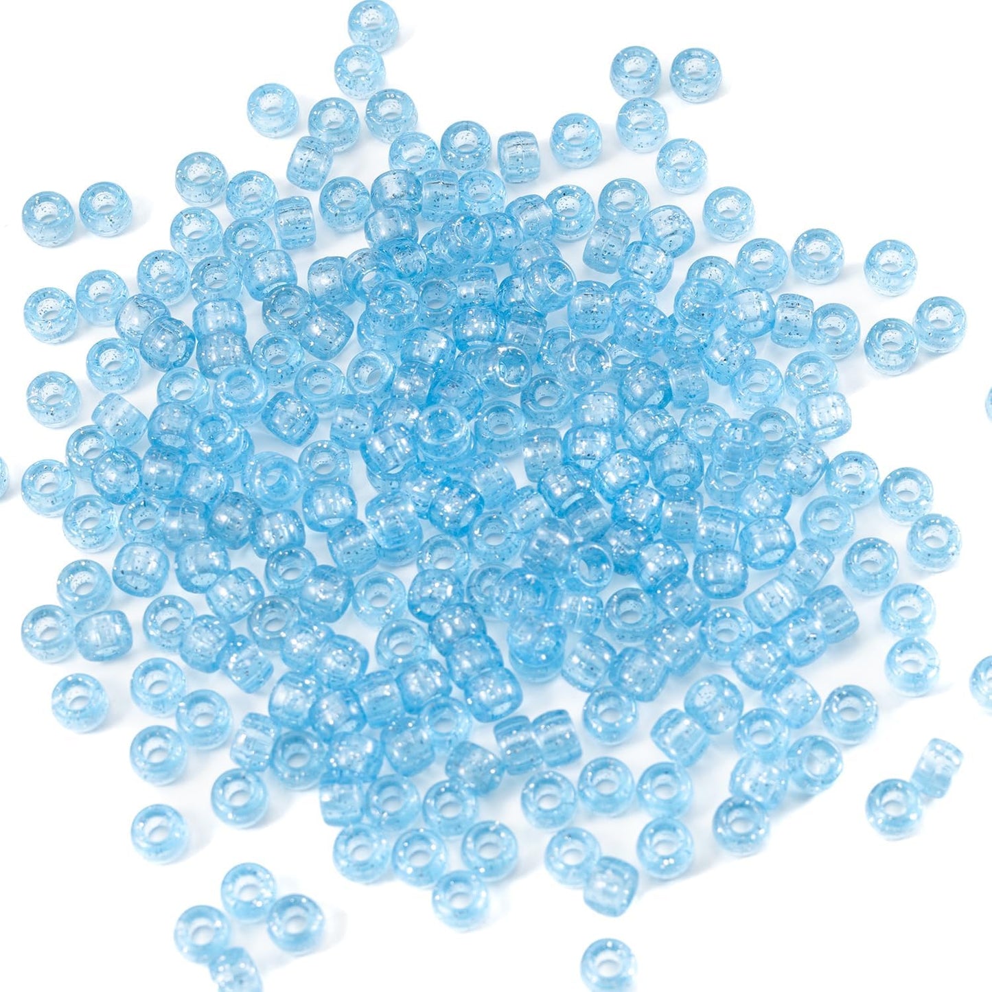 Gxueshan 1000 Pcs Acrylic Black Pony Beads 6x9mm Large Hole Pen Hair Kandi Beads Bulk for Friendship Bracelet Necklace Jewelry Making Earring Braiding Kit