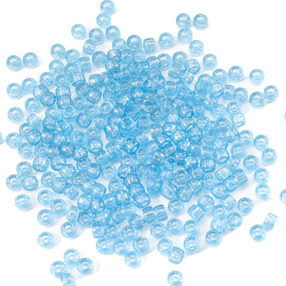 Gxueshan 1000 Pcs Acrylic Black Pony Beads 6x9mm Large Hole Pen Hair Kandi Beads Bulk for Friendship Bracelet Necklace Jewelry Making Earring Braiding Kit