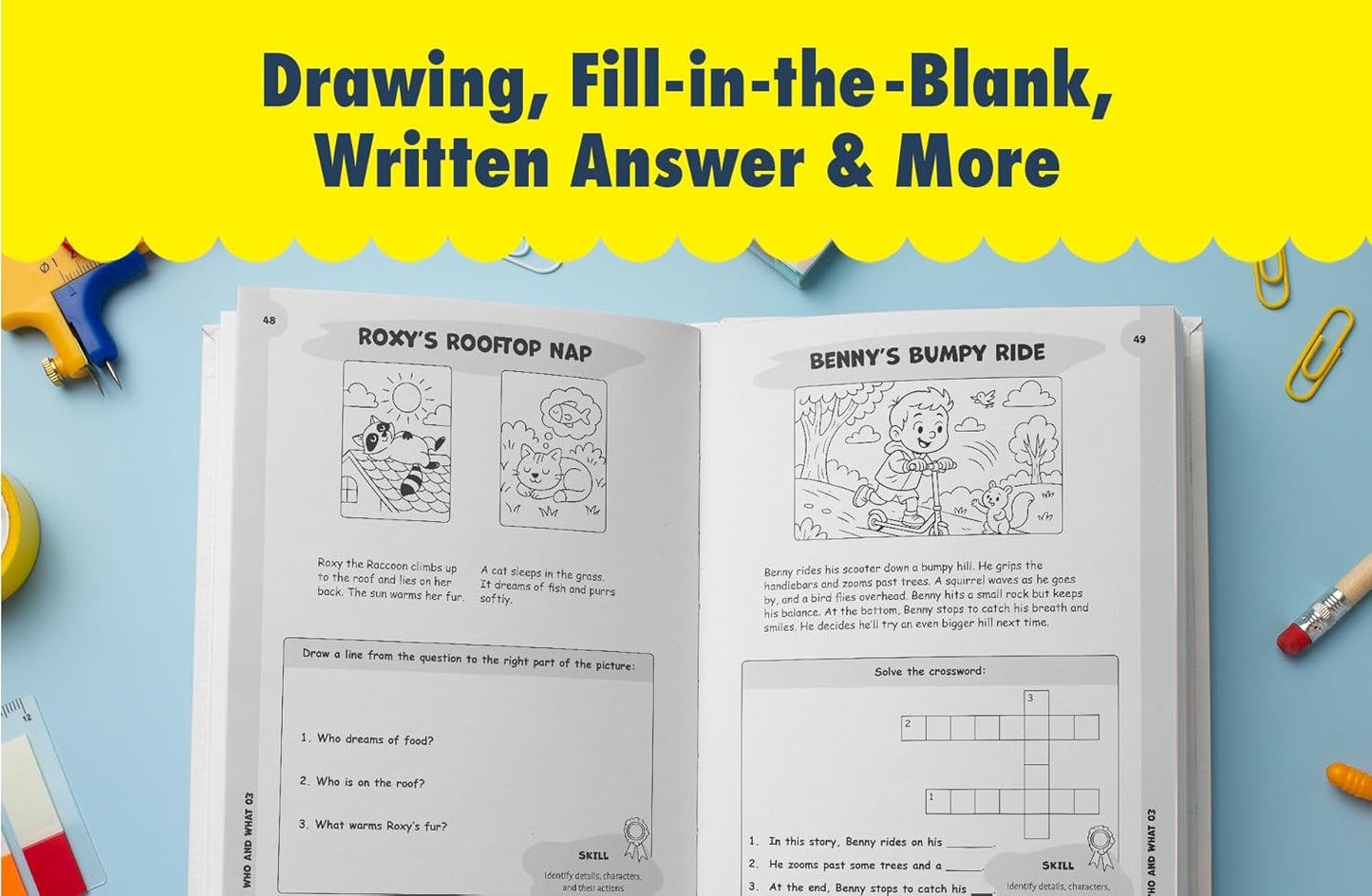 1st Grade Reading Comprehension Kickstart Workbook: 120 Fun Activities to Build Reading Skills & Confidence in Grade 1