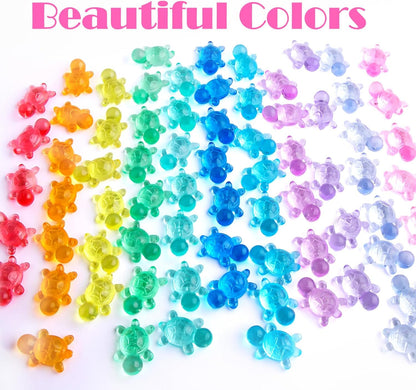 Niceup 360pcs Bear Mini Figurines to Hide, 0.6in Plastic Counting Sorting Bears Translucent Tiny Acrylic Resin Teddy Miniatures for Baby Shower Party Game Vase Fillers Classroom DIY Crafts