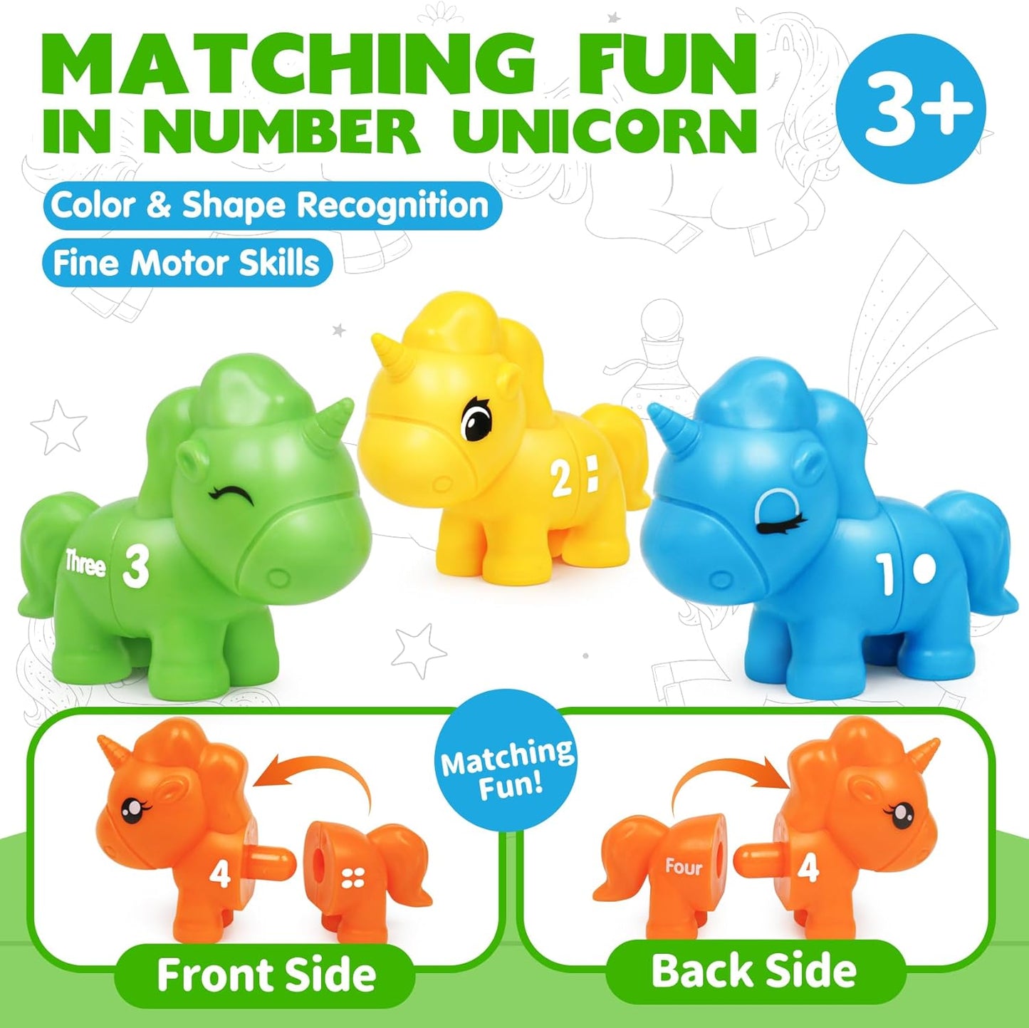 TSYAN Ice Cream Toy Set - Number & Shape Sorting Stacking Bucket for Toddlers - Educational Counting Color Recognition - Fine Motor Toys Math Learning Toys for Kids Ages 3+Year Old