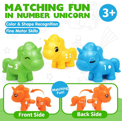 TSYAN Ice Cream Toy Set - Number & Shape Sorting Stacking Bucket for Toddlers - Educational Counting Color Recognition - Fine Motor Toys Math Learning Toys for Kids Ages 3+Year Old