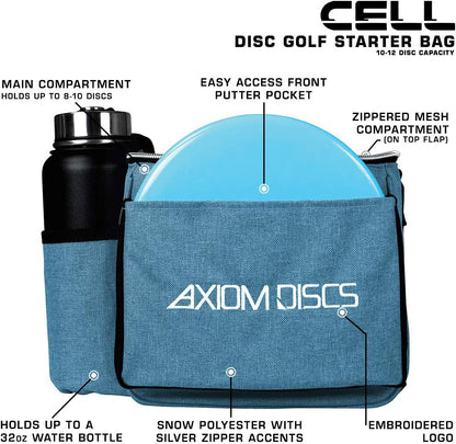 Axiom Discs Cell Disc Golf Starter Bag (Choose Your Favorite Color)