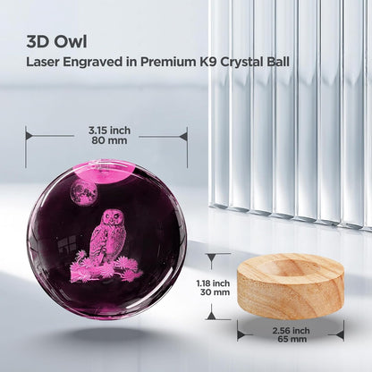 3D Solar System Crystal Ball Night Light with 16 Color Wooden LED Base Upgraded 3.15 In Galaxy Planets Ball Lamp with Remote for Birthday Christmas, Astronomy Space Gifts for Boys Girls Kids