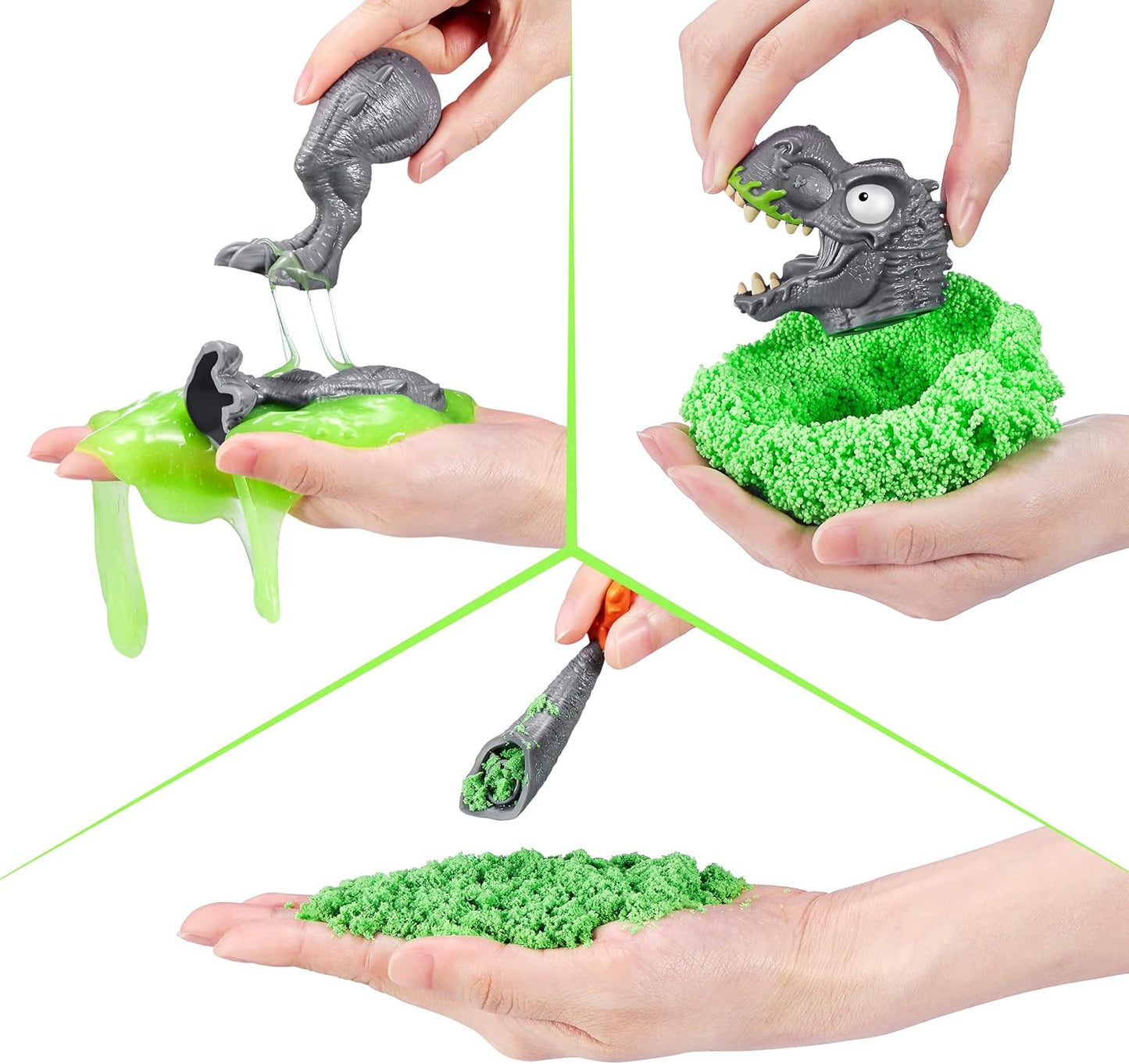 Mega Jurassic Light Up Dino Egg (T-Rex) by ZURU Collectible Egg with Over 25 Surprises, Volcano Slime, Fossil Toy, Dinosaur Toys, T-Rex Toy for Boys and Kids