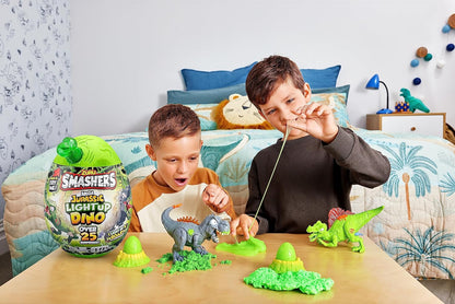 Mega Jurassic Light Up Dino Egg (T-Rex) by ZURU Collectible Egg with Over 25 Surprises, Volcano Slime, Fossil Toy, Dinosaur Toys, T-Rex Toy for Boys and Kids