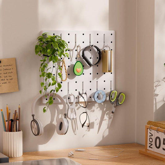 Pegboard Combination Kit - Pegboards and Accessories Modular Hanging for Wall Organizer, Crafts Organization, Ornaments Display, Nursery Storage, Peg Board