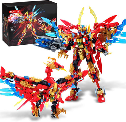 TIALLOW Pterodactyl Robot 2 in 1 Building Toy Sets, Dinosaurs Mech Transforming Building Block Model, Mecha Action Figures Pterosaur Building Kits, for Boys, Adult Age 8-12 (Pterodactyl)