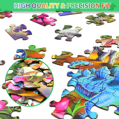 Jigsaw Puzzles for Kids Ages 3-5, 4-8, 6-8 Boys Girls - 60 Piece Construction Site - Large Piece Children Floor Jigsaw Puzzles - Science Educational Toys for 3 4 5 6 7 8 Years Old