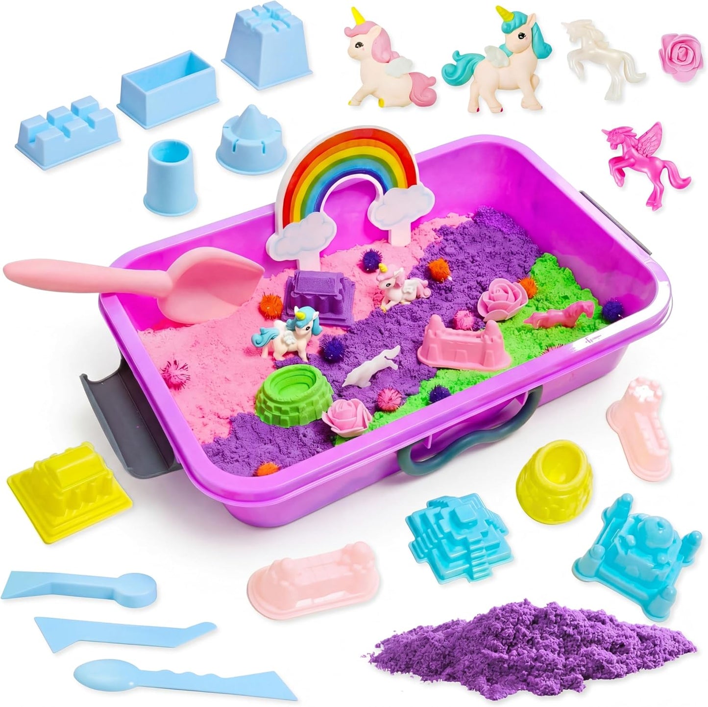 AGENTLAN Ocean Sensory Bin, Ocean Sensory Water Toys with Sea Animal for Toddlers Boys and Girls, Kids Toys Gift Sand Box for Age 3 4 5 6 7 8