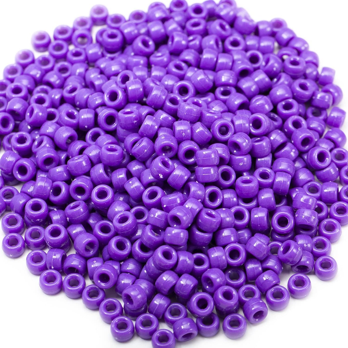 Gxueshan 1000 Pcs Acrylic Black Pony Beads 6x9mm Large Hole Pen Hair Kandi Beads Bulk for Friendship Bracelet Necklace Jewelry Making Earring Braiding Kit